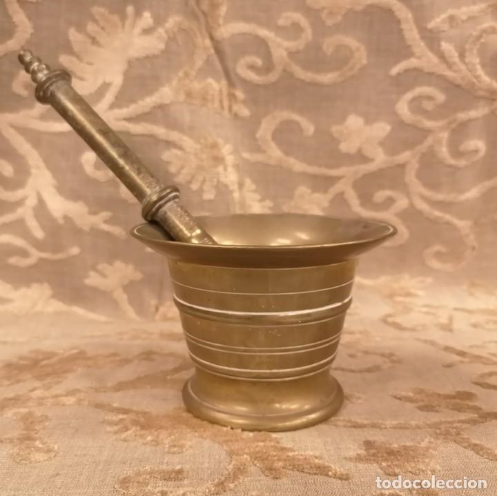 Antig&uuml;edades: Alm&iacute;rez de Bronce con Mazo Antiguo - Foto 1