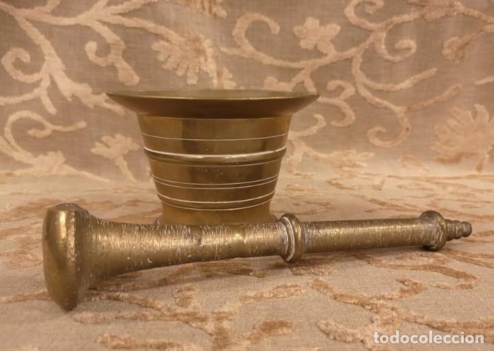 Antig&uuml;edades: Alm&iacute;rez de Bronce con Mazo Antiguo - Foto 2
