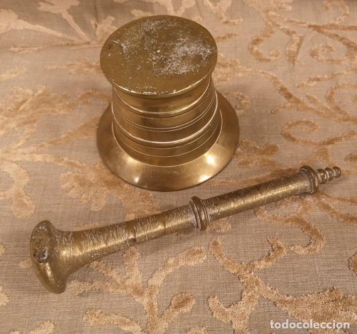 Antig&uuml;edades: Alm&iacute;rez de Bronce con Mazo Antiguo - Foto 4
