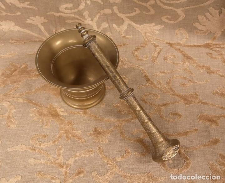 Antig&uuml;edades: Alm&iacute;rez de Bronce con Mazo Antiguo - Foto 6