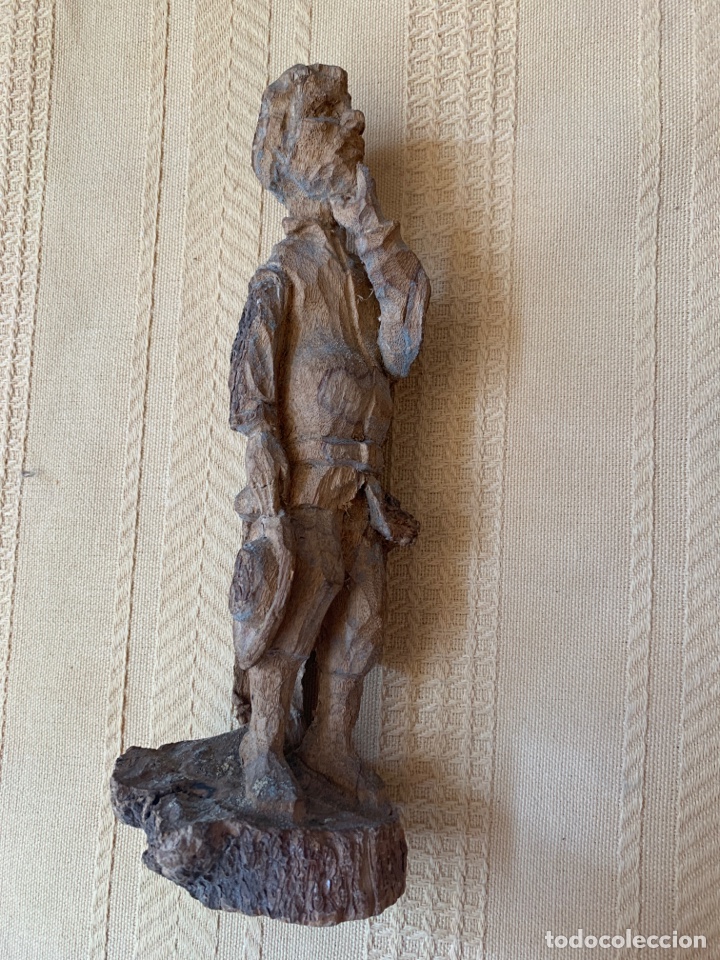 Antig&uuml;edades: Cuatro figuras de madera tallada antigua - Foto 5