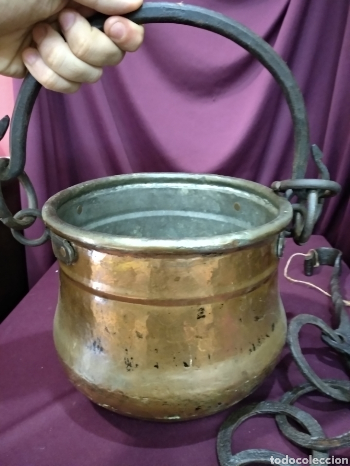Antig&uuml;edades: Antigua Olla de cobre - Foto 2
