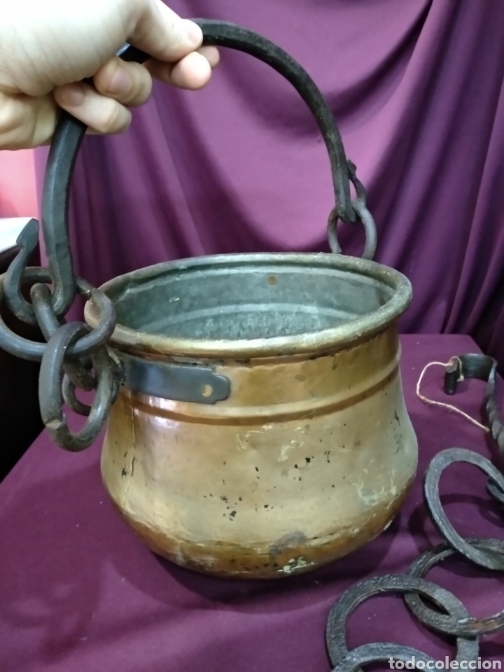 Antig&uuml;edades: Antigua Olla de cobre - Foto 3