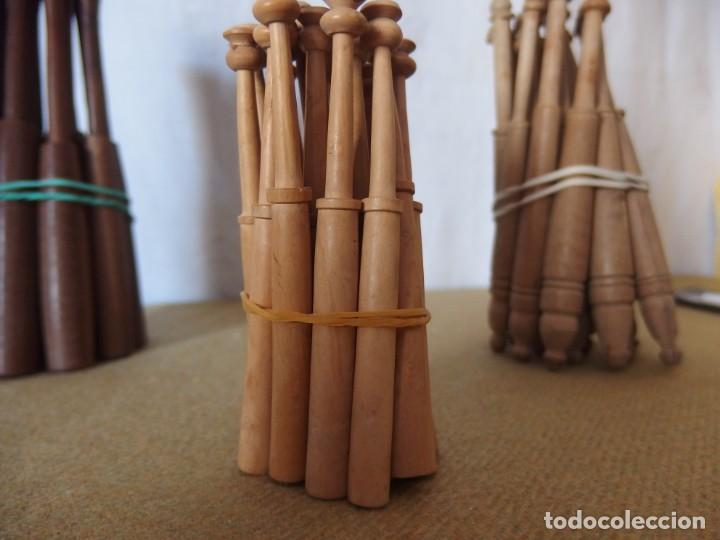 Bolillos torneados en madera de haya para encajes