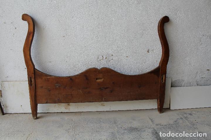 Antig&uuml;edades: cama antigua con marqueteria para restaurar - Foto 3