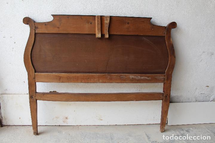 Antig&uuml;edades: cama antigua con marqueteria para restaurar - Foto 6