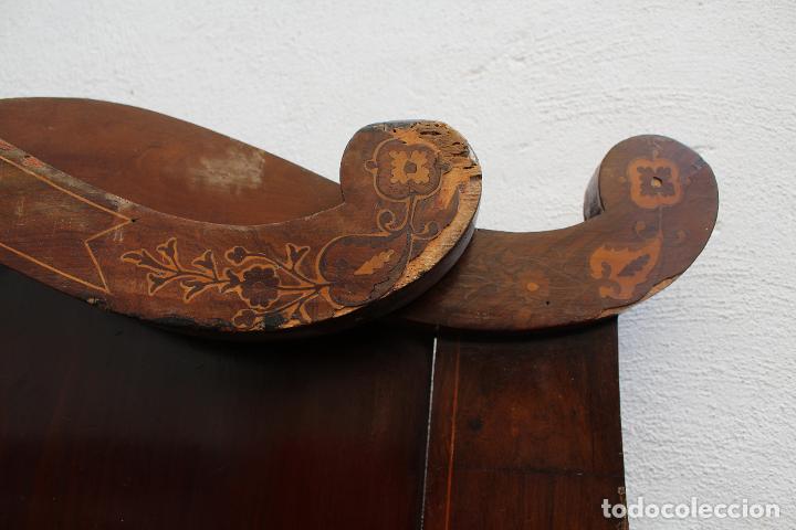 Antig&uuml;edades: cama antigua con marqueteria para restaurar - Foto 8