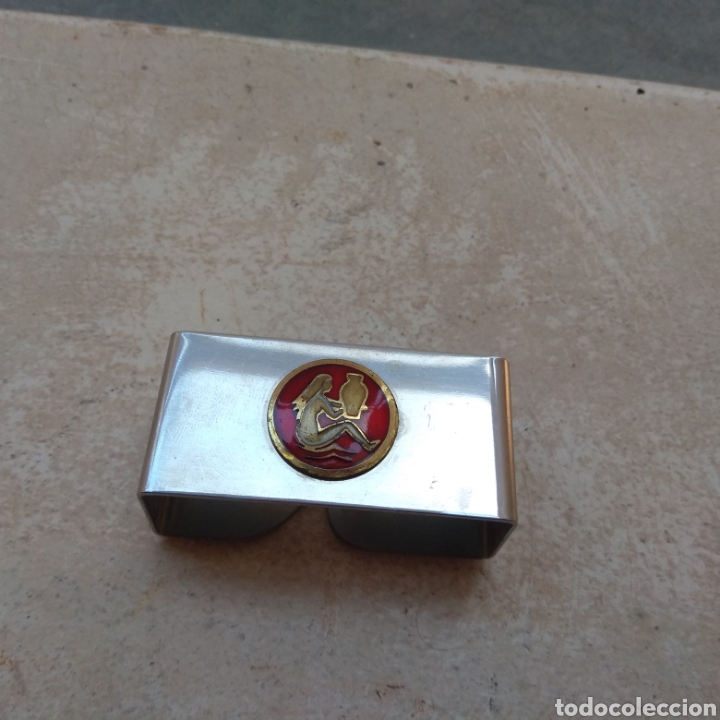 Oggetti Antichi: Bonito Servilletero Signo Zodiaco Acuario