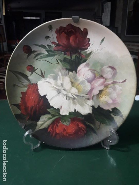 Antig&uuml;edades: Plato pintado a mano - Foto 1
