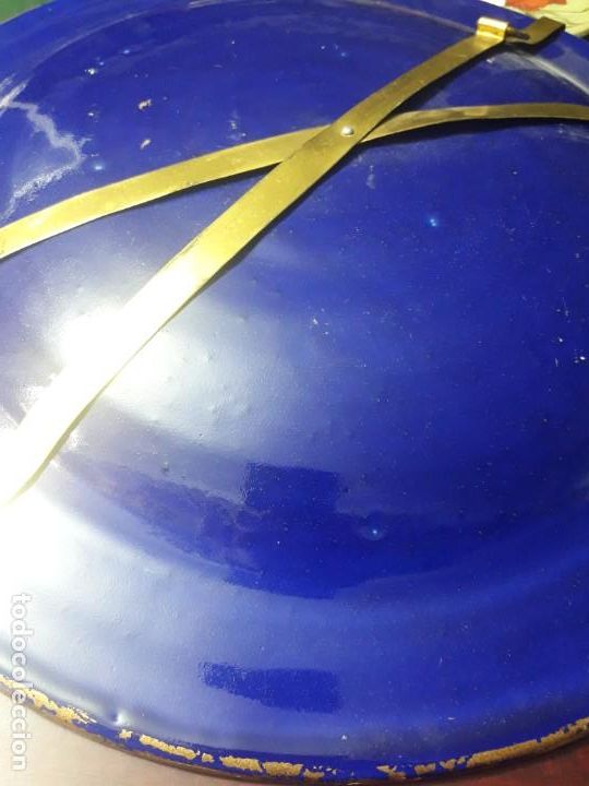 Antig&uuml;edades: Plato de ceramica azul y oro - Foto 5