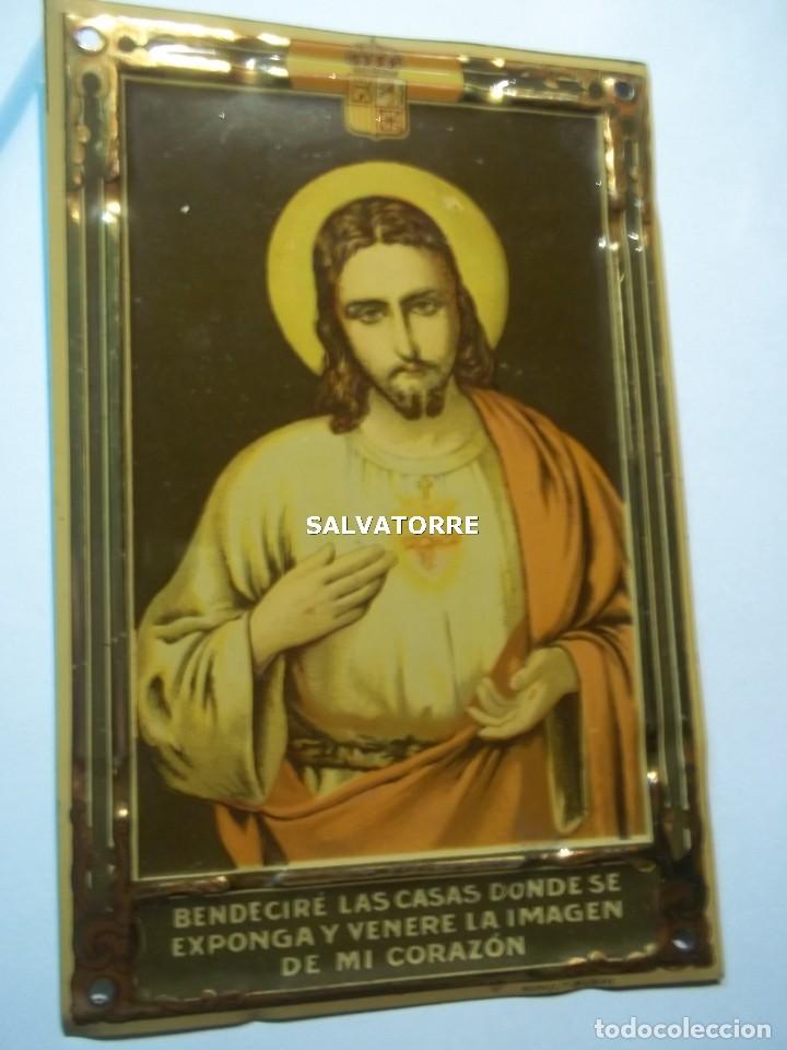 Antiquit&eacute;s: ANTIGUA  CHAPA.BENCECIR&Eacute; LAS CASAS DONDE SE EXPONGA Y VENERE LA IMAGEN DE MI CORAZON.ROCHELT.BILBAO