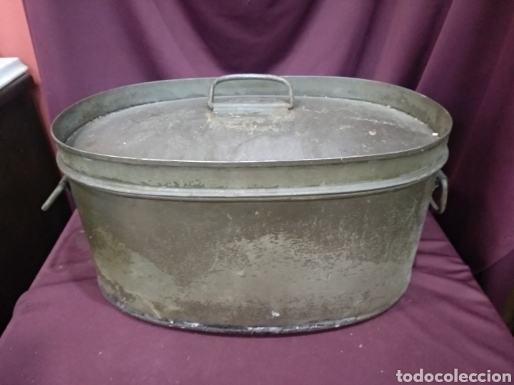 Antig&uuml;edades: Antigua Olla de chapa. - Foto 3