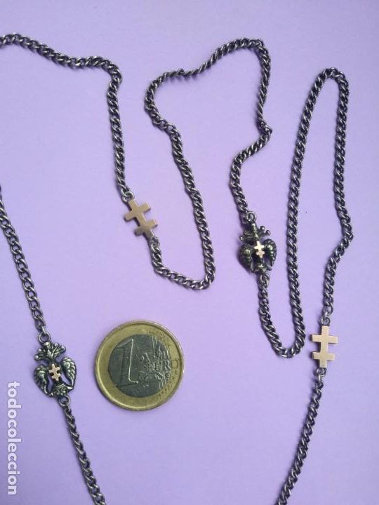 Antig&uuml;edades: ANTIGUA CADENA PLATA ABANICO - Foto 2