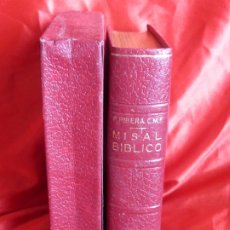 Antigüedades: MISAL BIBLICO, P. LUIS RIBERA, 1966 EDITORIAL REGINA. EDICIÓN DE LUJO CON CANTOS DORADOS Y FUNDA.