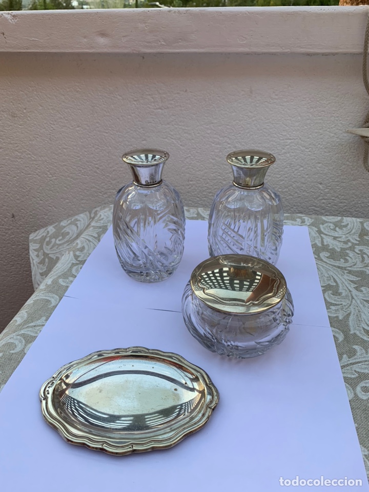 Antig&uuml;edades: JUEGO DE TOCADOR 4 PIEZAS - Foto 2