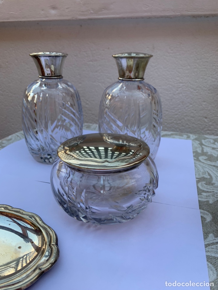 Antig&uuml;edades: JUEGO DE TOCADOR 4 PIEZAS - Foto 4