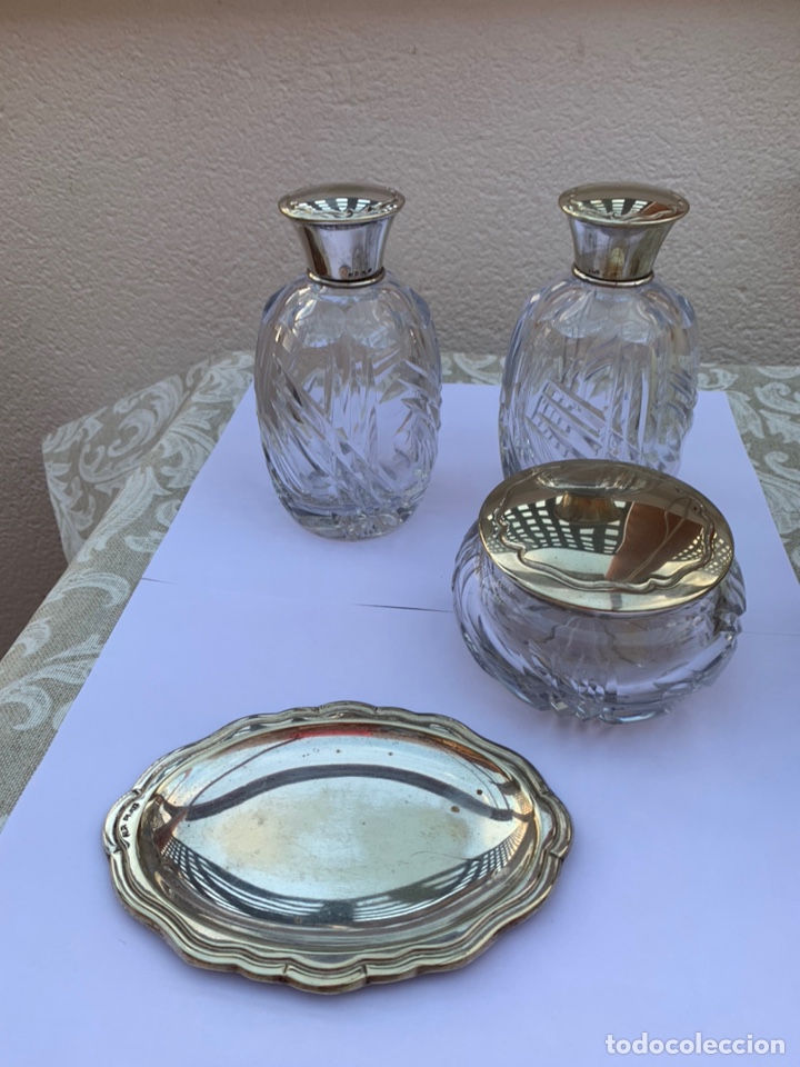 Antig&uuml;edades: JUEGO DE TOCADOR 4 PIEZAS - Foto 5