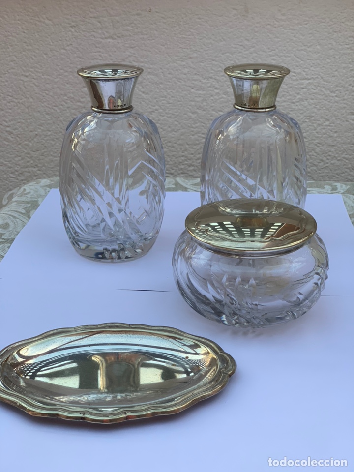 Antig&uuml;edades: JUEGO DE TOCADOR 4 PIEZAS - Foto 1
