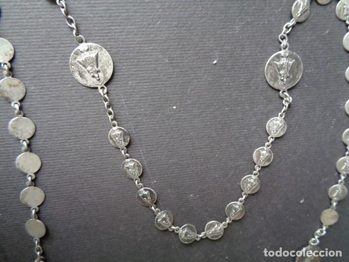 Antig&uuml;edades: ROSARIO DE PLATA CON LA VIRGEN DE COVADONGA - Foto 4