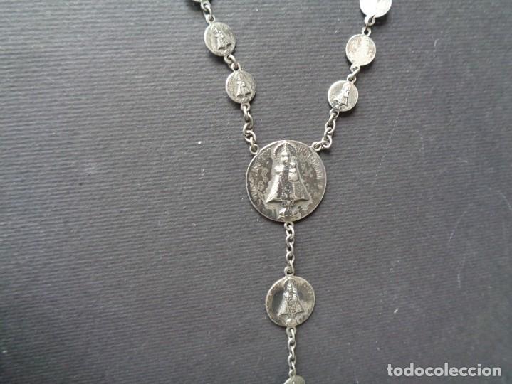 Antig&uuml;edades: ROSARIO DE PLATA CON LA VIRGEN DE COVADONGA - Foto 6