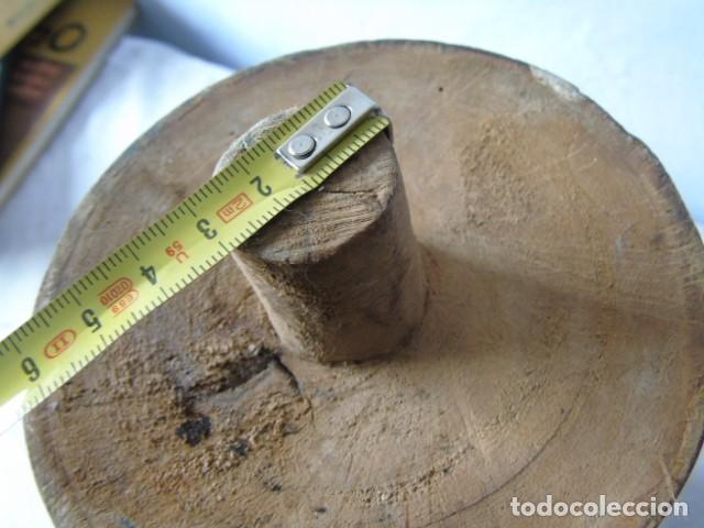 Antig&uuml;edades: POMO BOLA DE ARRANQUE DE ESCALERA boa de madera - Foto 6