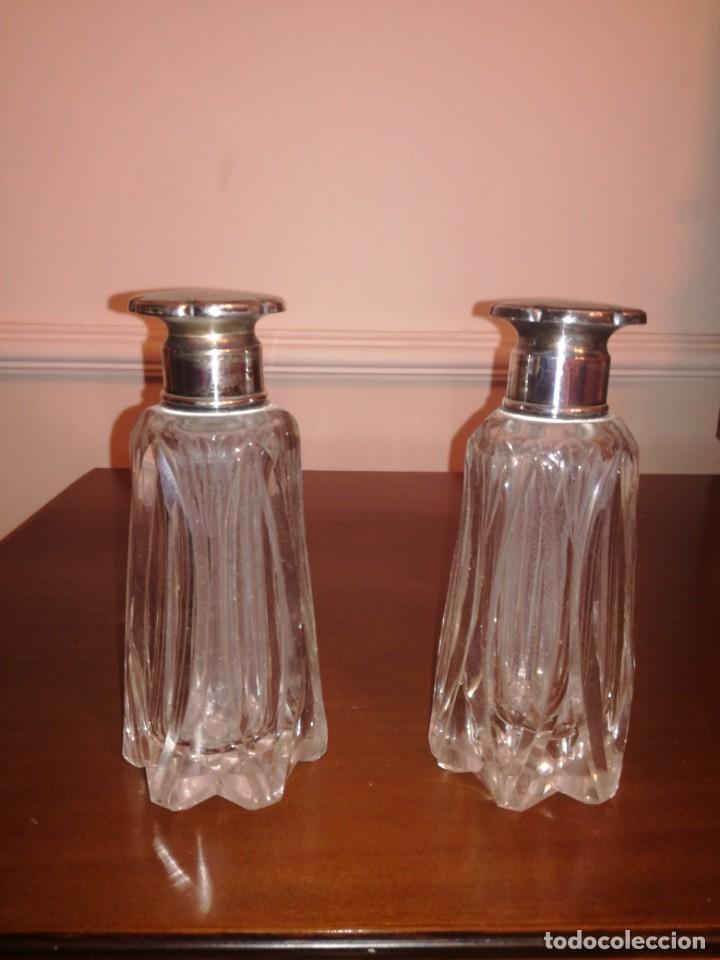 Antig&uuml;edades: Pareja de tarros botes perfumeros tocador - Foto 1