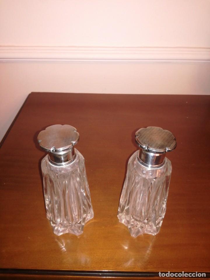 Antig&uuml;edades: Pareja de tarros botes perfumeros tocador - Foto 3