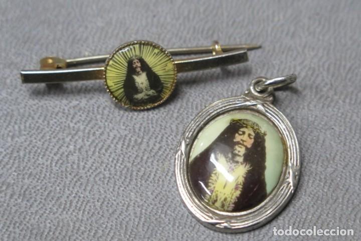 Antig&uuml;edades: MEDALLA E INSIGNIA DEL CRISTO DE MEDINACELI - Foto 1
