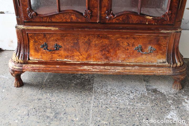 Antig&uuml;edades: vitrina de madera para restaurar - Foto 5