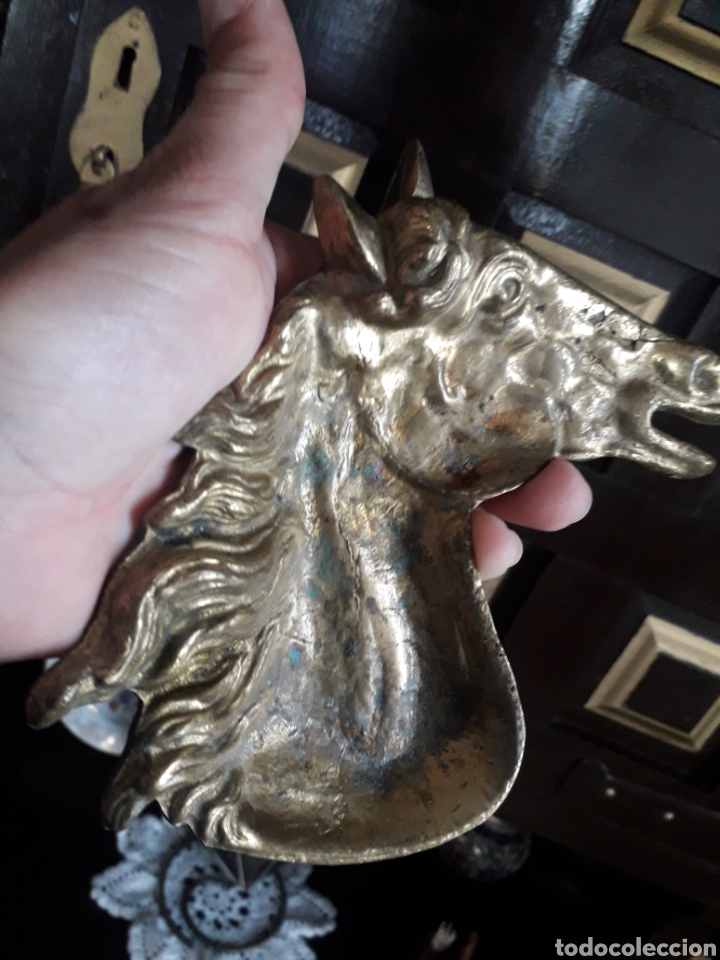 Antig&uuml;edades: Cenicero cabeza caballo bronce - Foto 5
