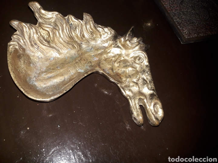 Antig&uuml;edades: Cenicero cabeza caballo bronce - Foto 6