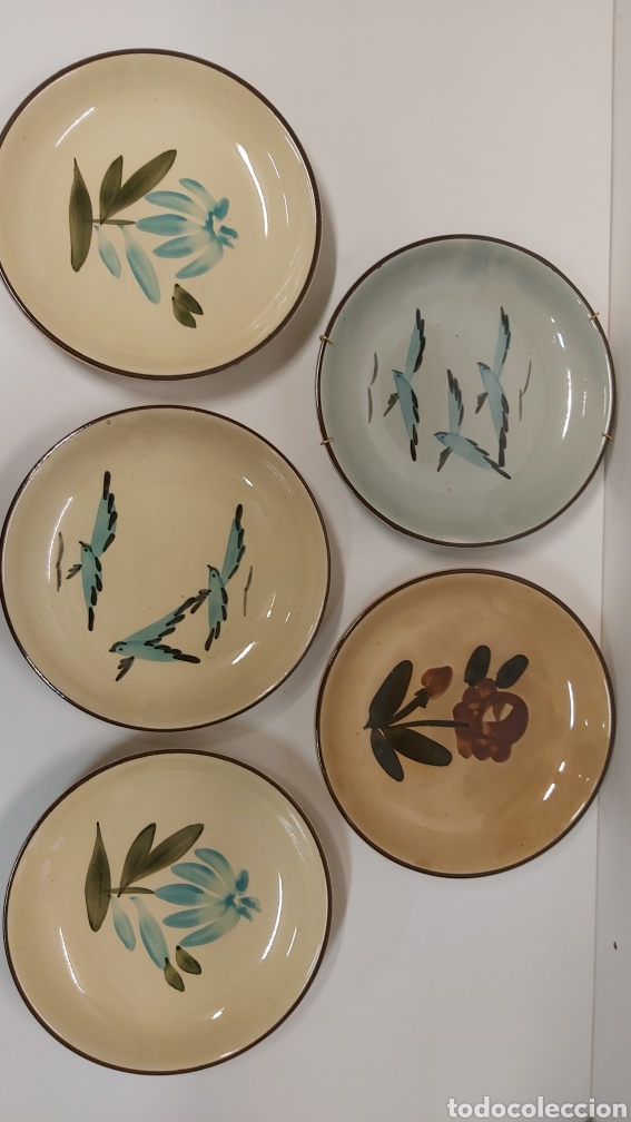 Antig&uuml;edades: 5 Platos ceramica para colgar - Foto 1
