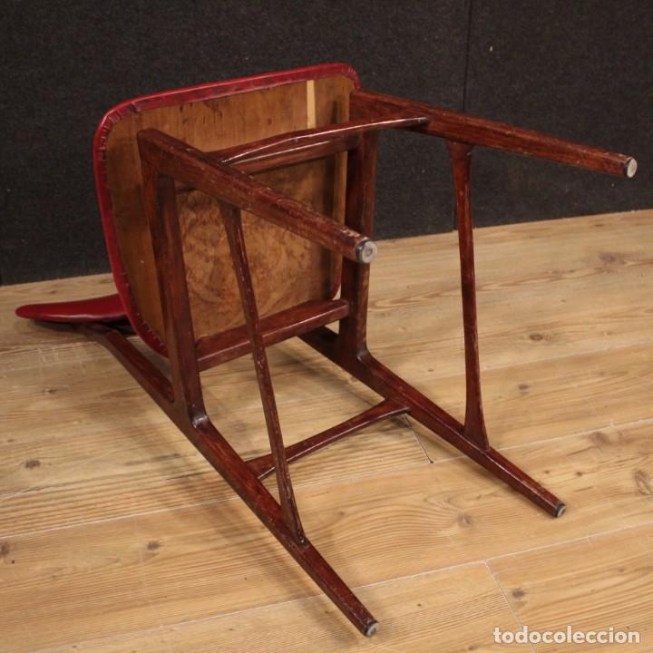 Antigüedades: 4 sillas de diseño italiano en piel sintética - Foto 9 - 201282365