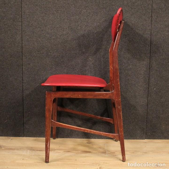 Antigüedades: 4 sillas de diseño italiano en piel sintética - Foto 10 - 201282365