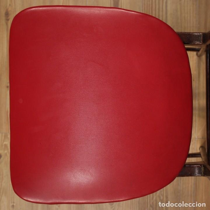 Antigüedades: 4 sillas de diseño italiano en piel sintética - Foto 12 - 201282365