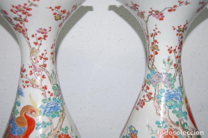 Antig&uuml;edades: PAREJA DE JARRONES EN PORCELANA ORIENTAL - Foto 10