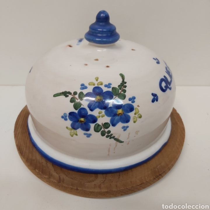 Antig&uuml;edades: Quesera ceramica madera - Foto 2