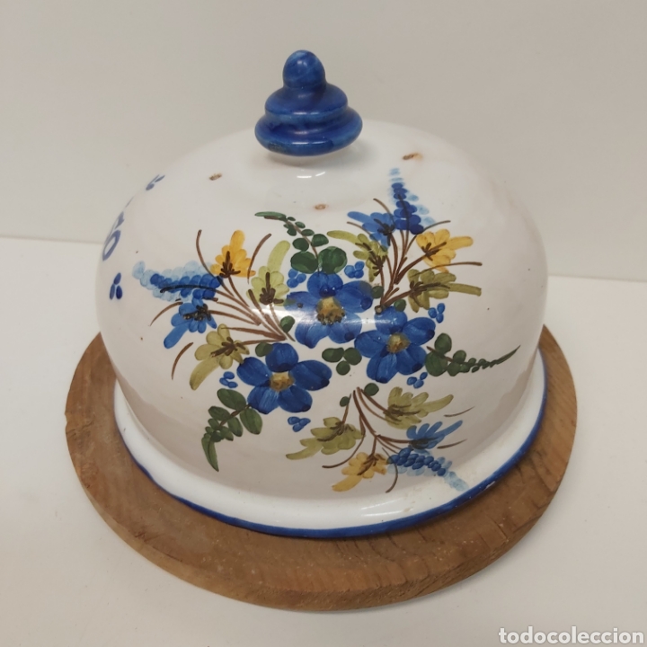Antig&uuml;edades: Quesera ceramica madera - Foto 3