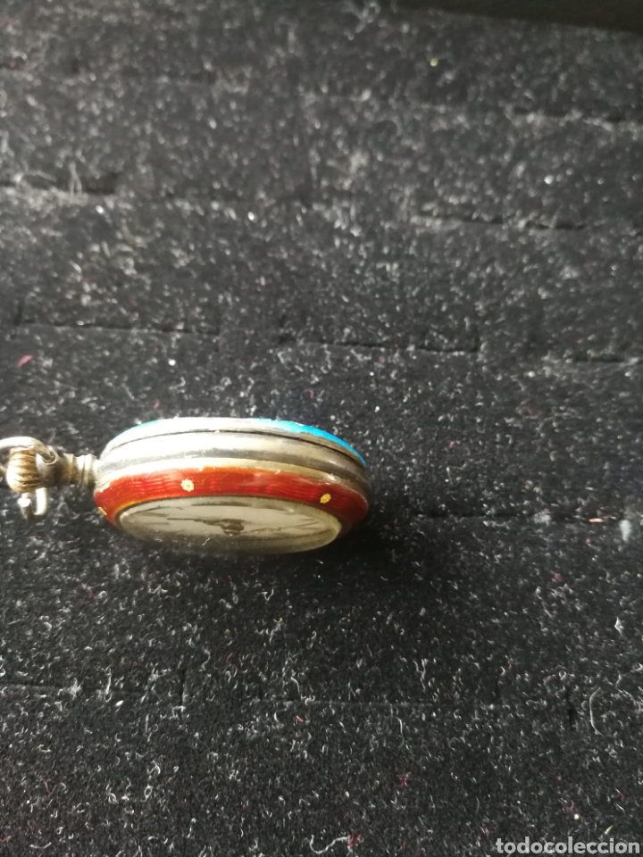 Antig&uuml;edades: Reloj de bolsillo esmalte, granate y turquesa - Foto 3