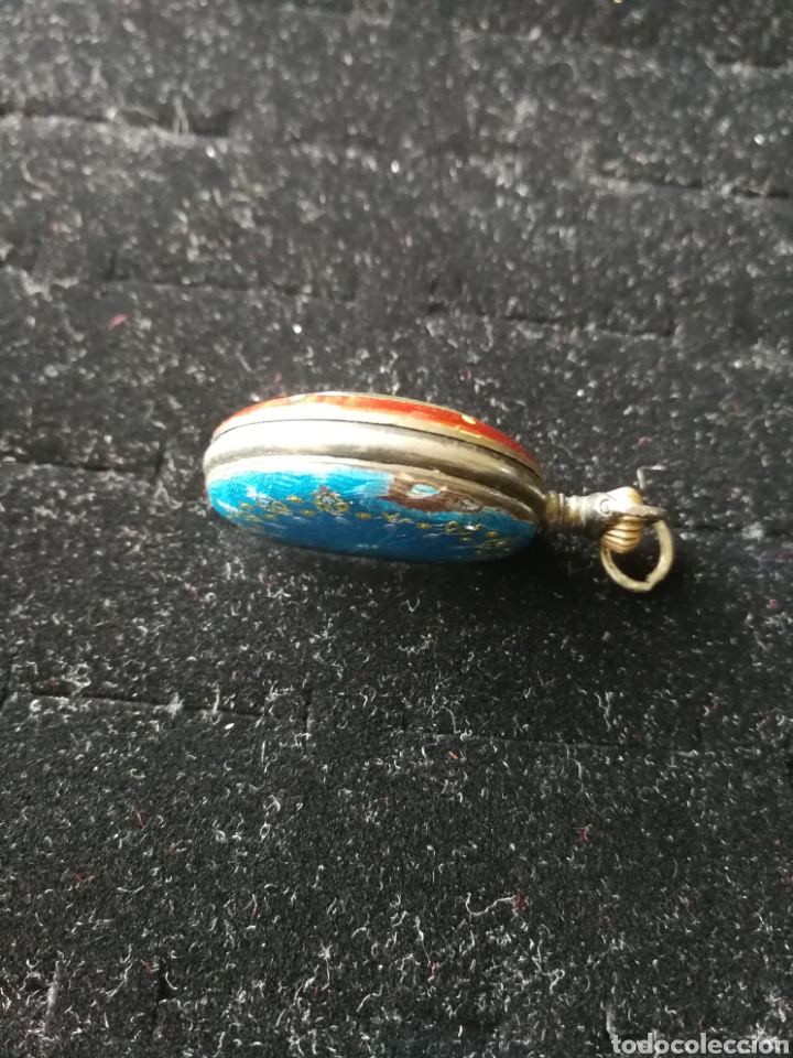 Antig&uuml;edades: Reloj de bolsillo esmalte, granate y turquesa - Foto 4