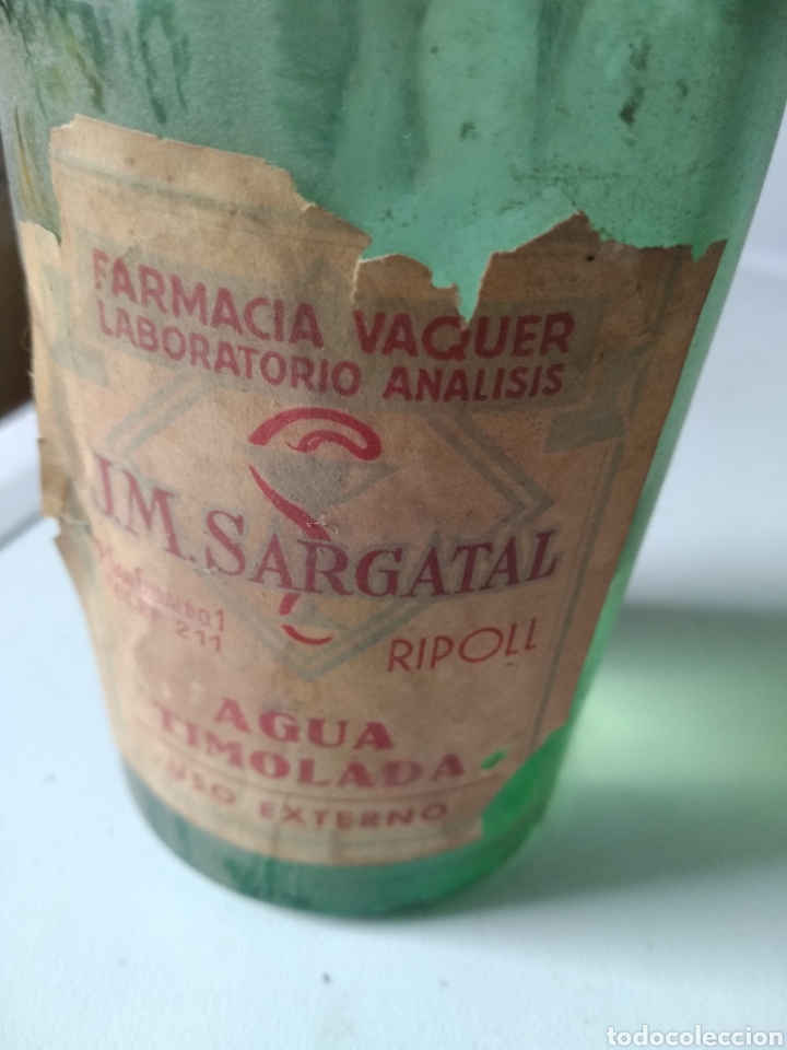 Antig&uuml;edades: Botella agua timolada - Foto 2