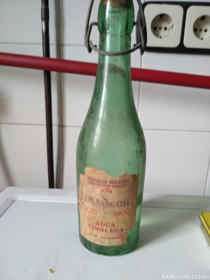Antig&uuml;edades: Botella agua timolada - Foto 1