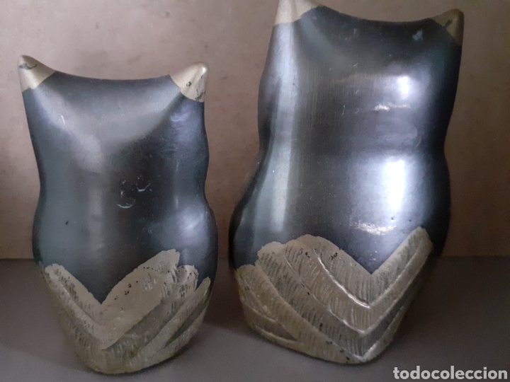 Antig&uuml;edades: Pareja de b&uacute;hos en bronce - Foto 2