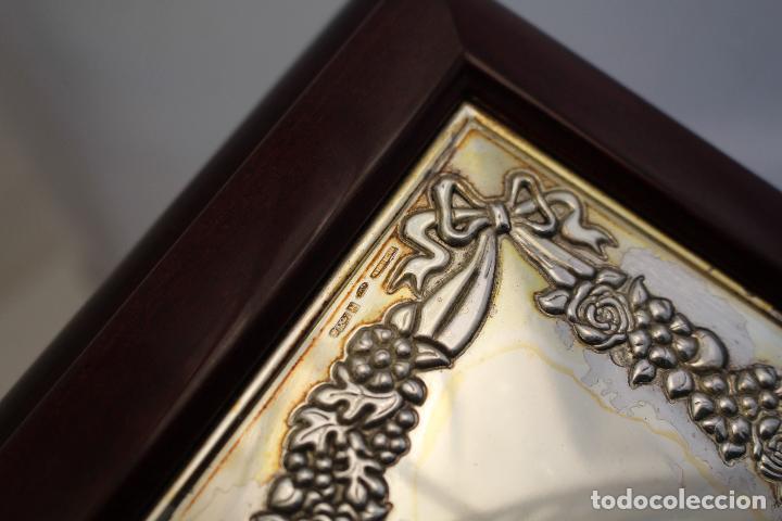 Antig&uuml;edades: caja joyero en madera y plata de ley 925 - Foto 10