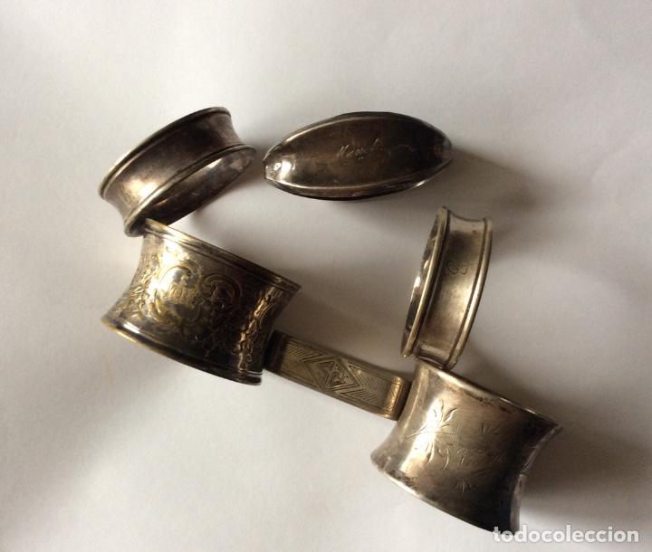 Antig&uuml;edades: Conjunto de servilleteros en plata y metal - Foto 1