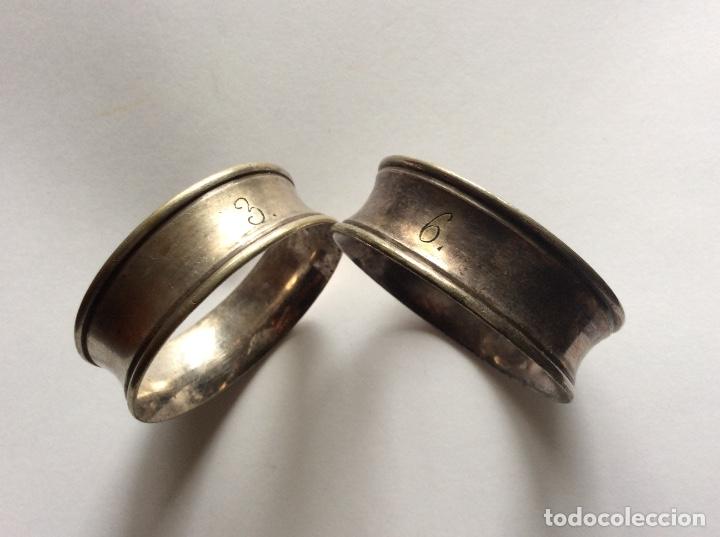 Antig&uuml;edades: Conjunto de servilleteros en plata y metal - Foto 4