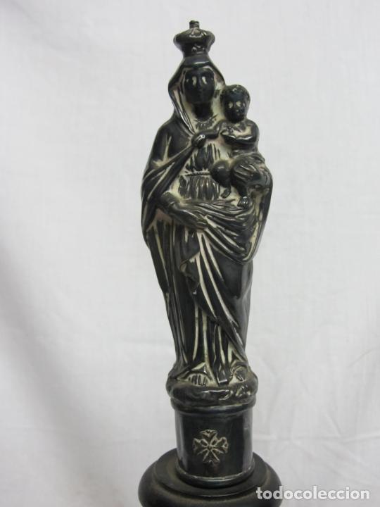 Antig&uuml;edades: Virgen del pilar en plata de ley s.XIX - Foto 2