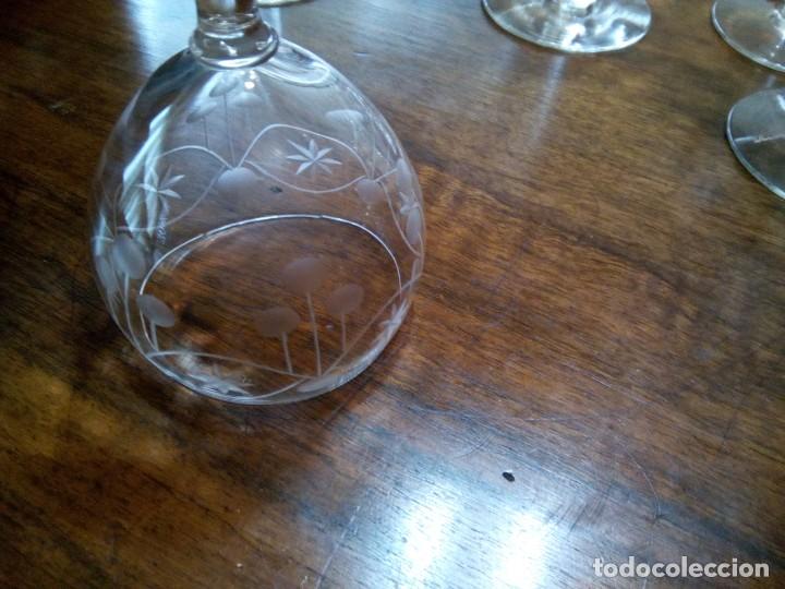Antig&uuml;edades: * COPAS VINO.CRISTAL GRABADO. (Rf:G/*) - Foto 4