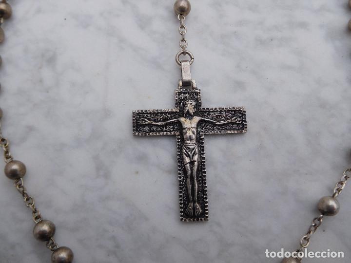 Antig&uuml;edades: Rosario de plata antiguo 2 - Foto 2