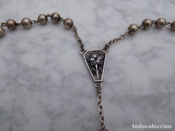Antig&uuml;edades: Rosario de plata antiguo 2 - Foto 3